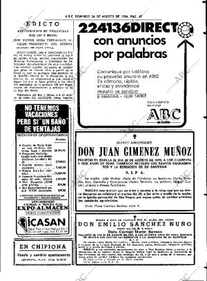 ABC SEVILLA 26-08-1984 página 67