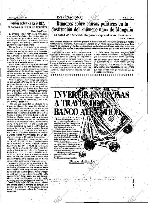 ABC MADRID 29-08-1984 página 21