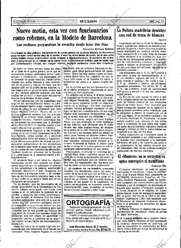 ABC MADRID 29-08-1984 página 33