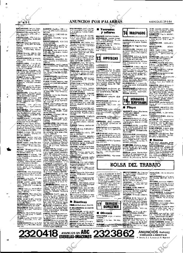 ABC MADRID 29-08-1984 página 58