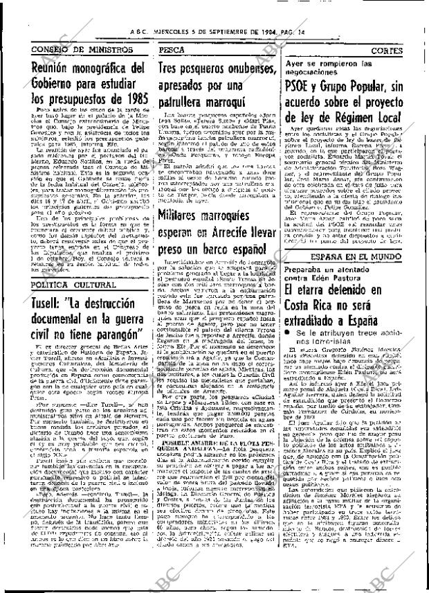 ABC SEVILLA 05-09-1984 página 14