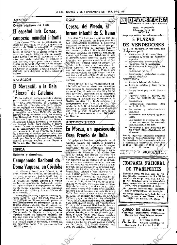 ABC SEVILLA 06-09-1984 página 49