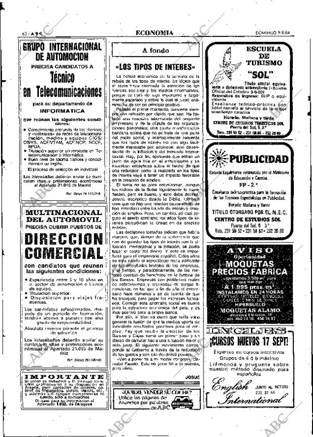 ABC MADRID 09-09-1984 página 62