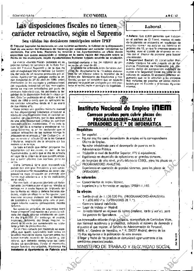 ABC MADRID 09-09-1984 página 63