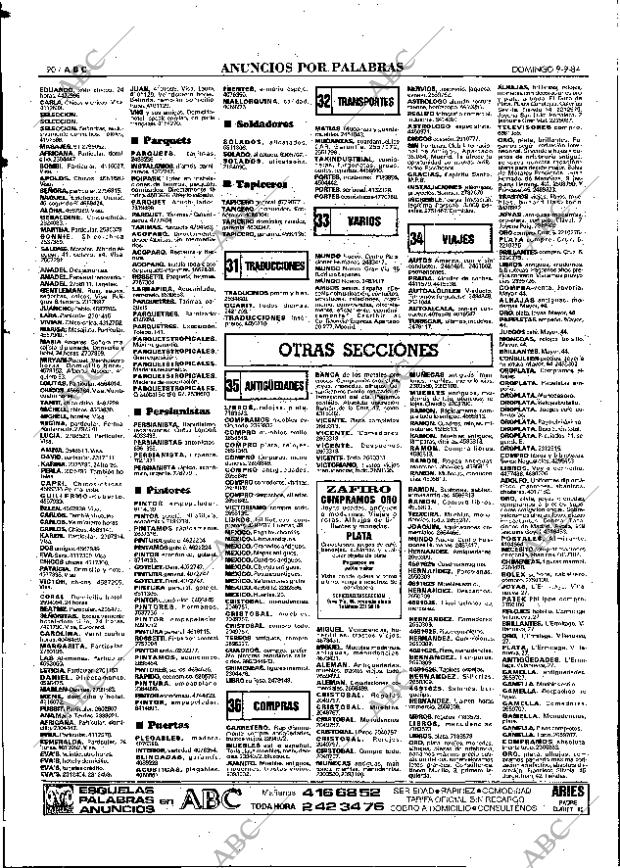 ABC MADRID 09-09-1984 página 90
