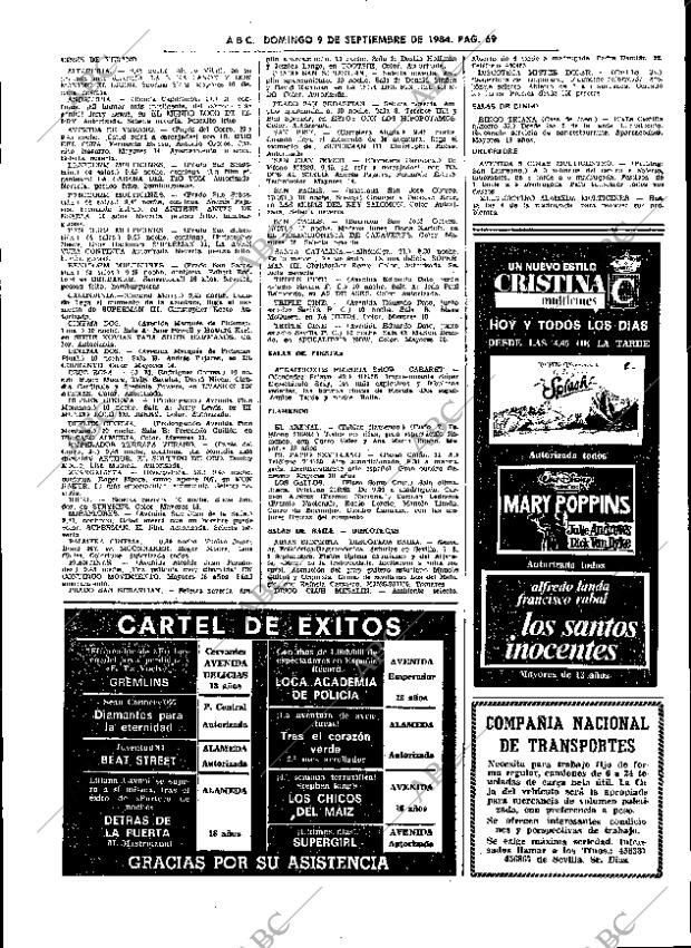 ABC SEVILLA 09-09-1984 página 69