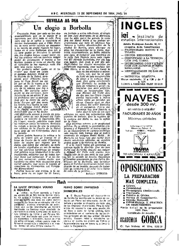 ABC SEVILLA 12-09-1984 página 25