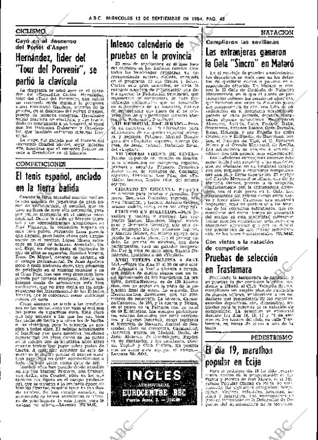 ABC SEVILLA 12-09-1984 página 42
