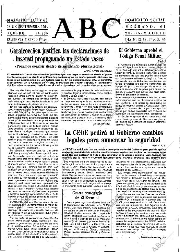 ABC MADRID 13-09-1984 página 13