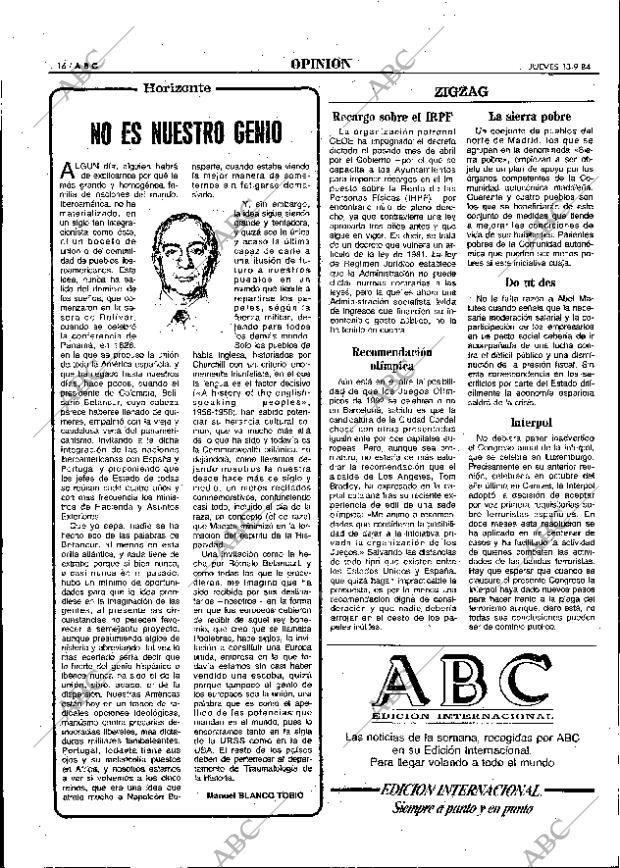 ABC MADRID 13-09-1984 página 16