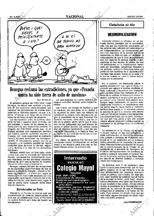 ABC MADRID 13-09-1984 página 26