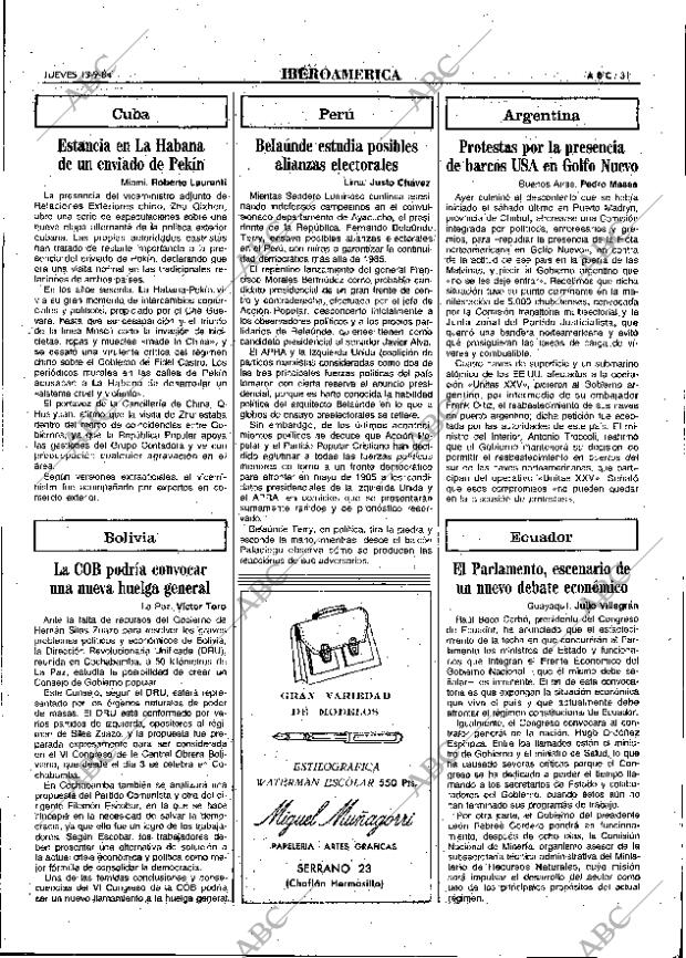 ABC MADRID 13-09-1984 página 31