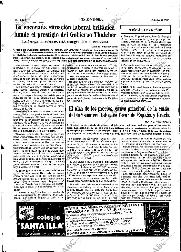 ABC MADRID 13-09-1984 página 58