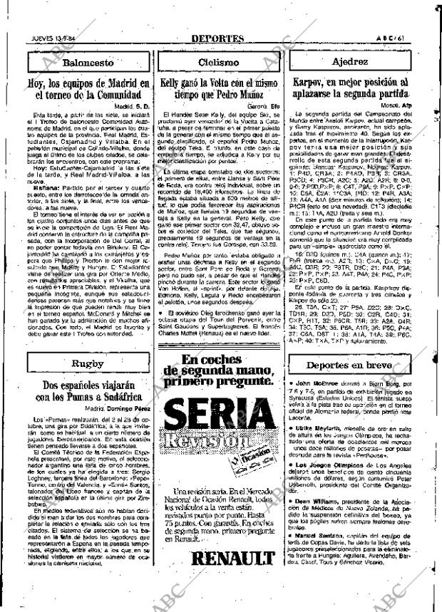 ABC MADRID 13-09-1984 página 61