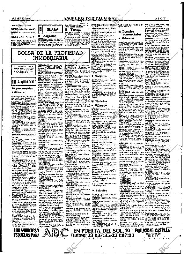 ABC MADRID 13-09-1984 página 71