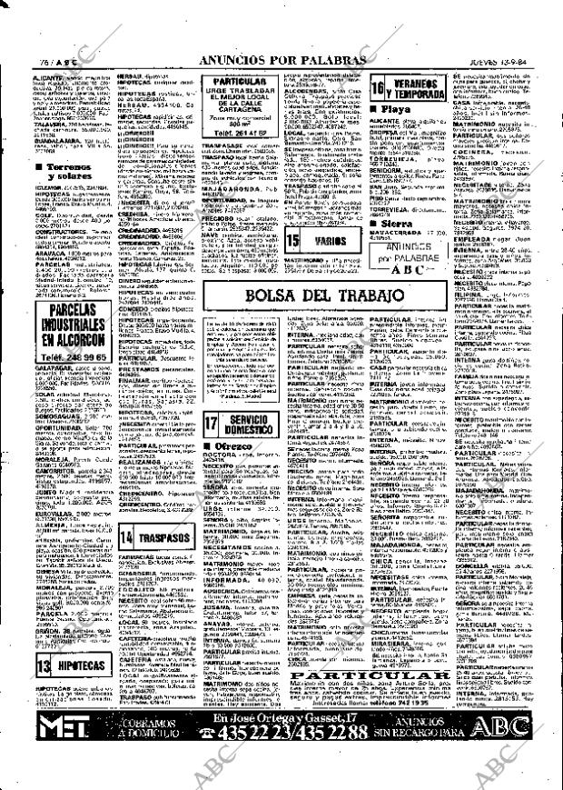 ABC MADRID 13-09-1984 página 76