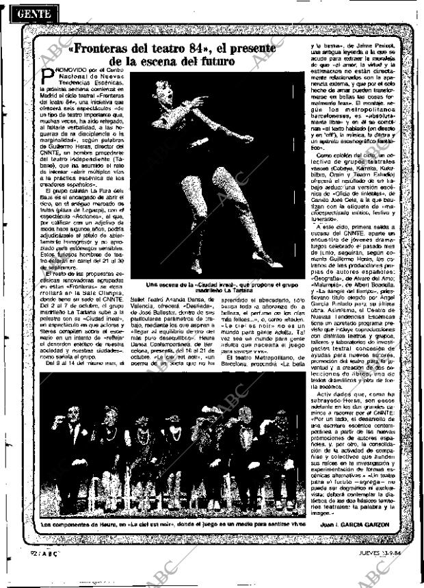 ABC MADRID 13-09-1984 página 92