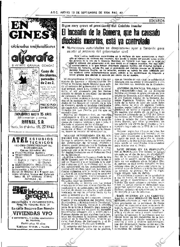 ABC SEVILLA 13-09-1984 página 40
