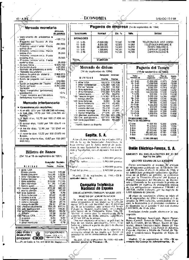 ABC MADRID 15-09-1984 página 60