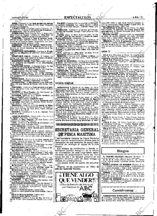 ABC MADRID 15-09-1984 página 73