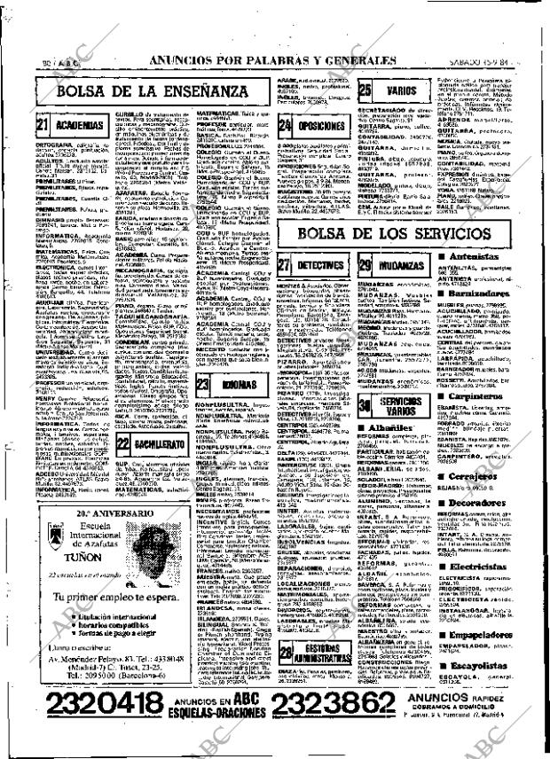 ABC MADRID 15-09-1984 página 80