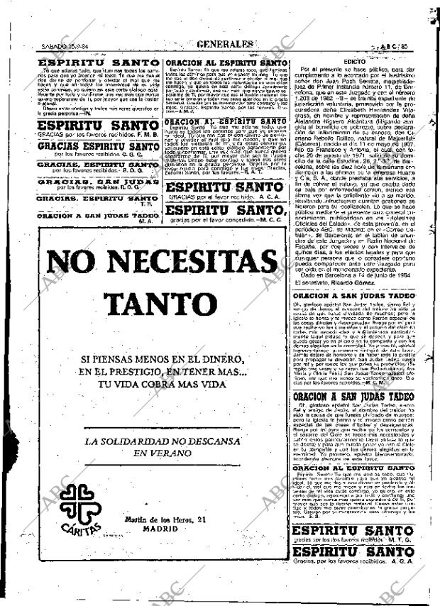 ABC MADRID 15-09-1984 página 85