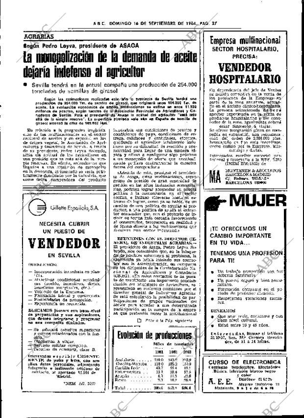 ABC SEVILLA 16-09-1984 página 37