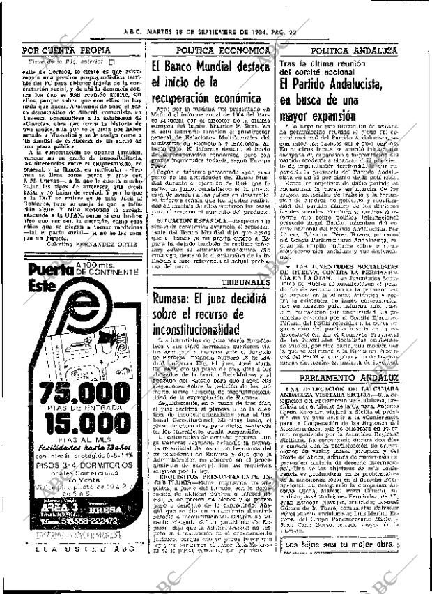 ABC SEVILLA 18-09-1984 página 22