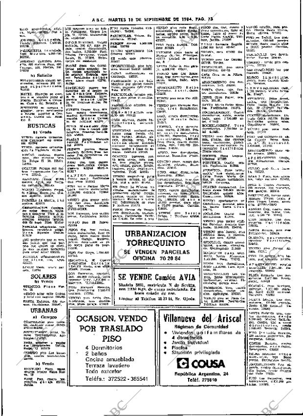ABC SEVILLA 18-09-1984 página 73
