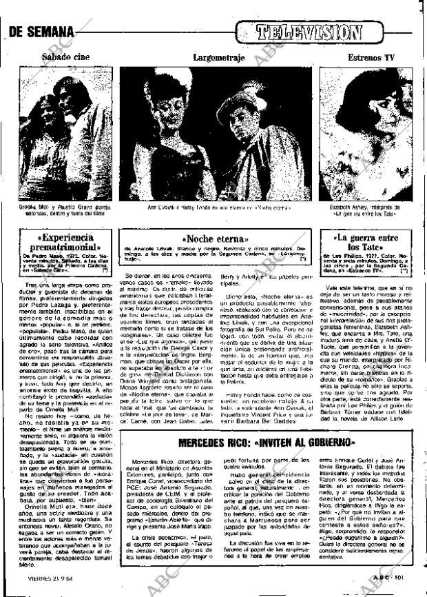 ABC MADRID 21-09-1984 página 101