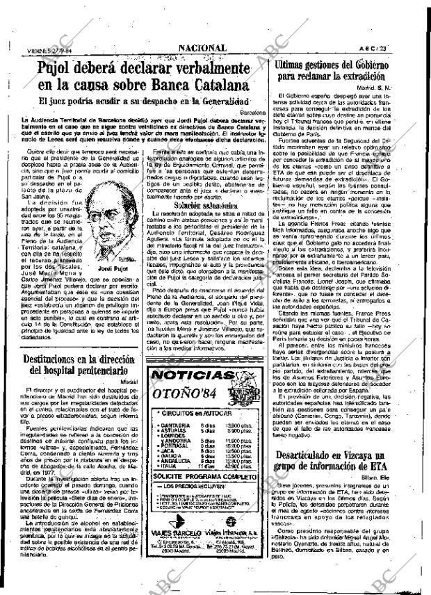 ABC MADRID 21-09-1984 página 23