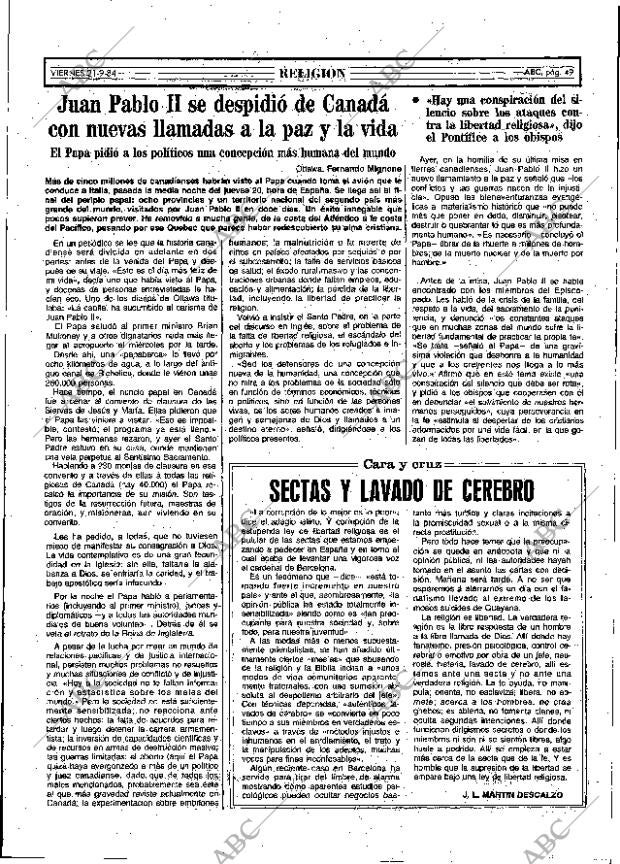 ABC MADRID 21-09-1984 página 49