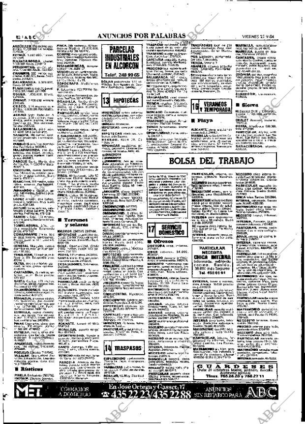 ABC MADRID 21-09-1984 página 82