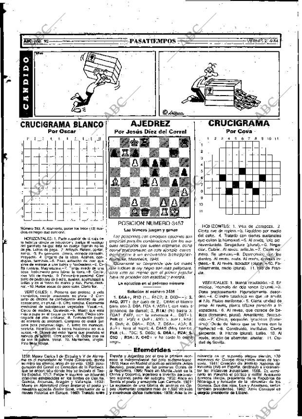 ABC MADRID 21-09-1984 página 92