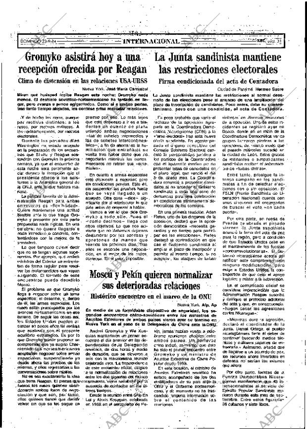 ABC MADRID 23-09-1984 página 31
