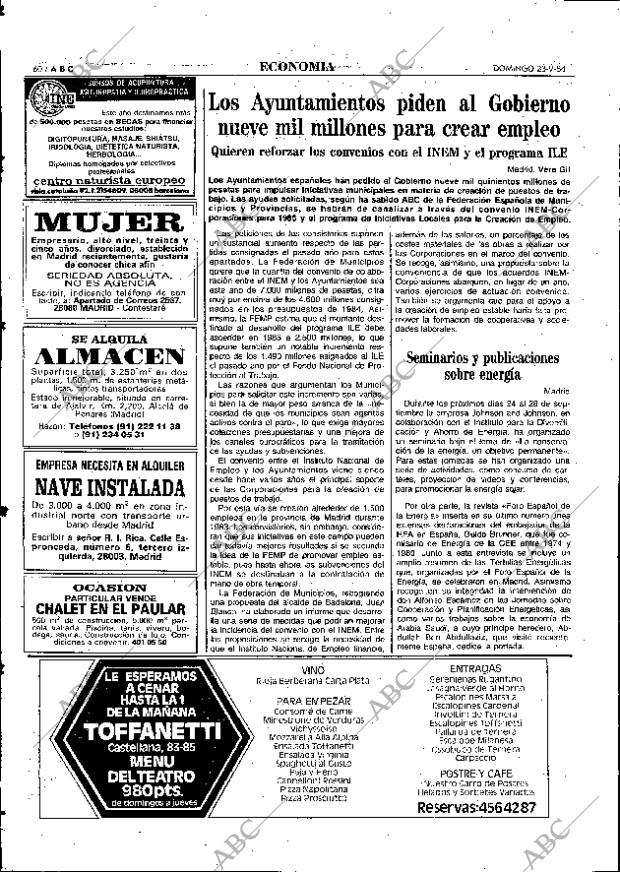 ABC MADRID 23-09-1984 página 60