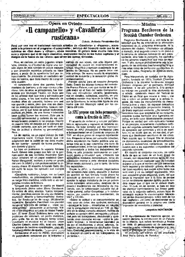 ABC MADRID 23-09-1984 página 71