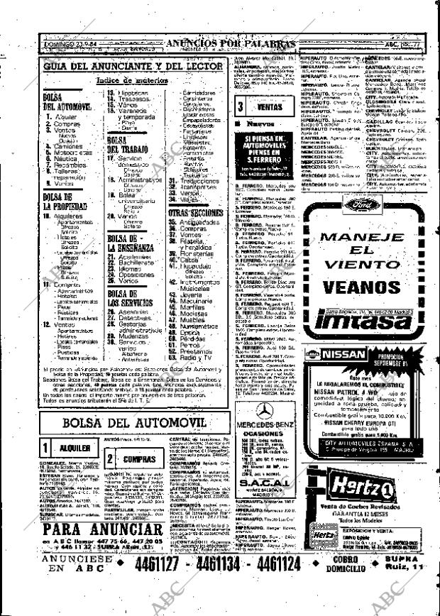 ABC MADRID 23-09-1984 página 77