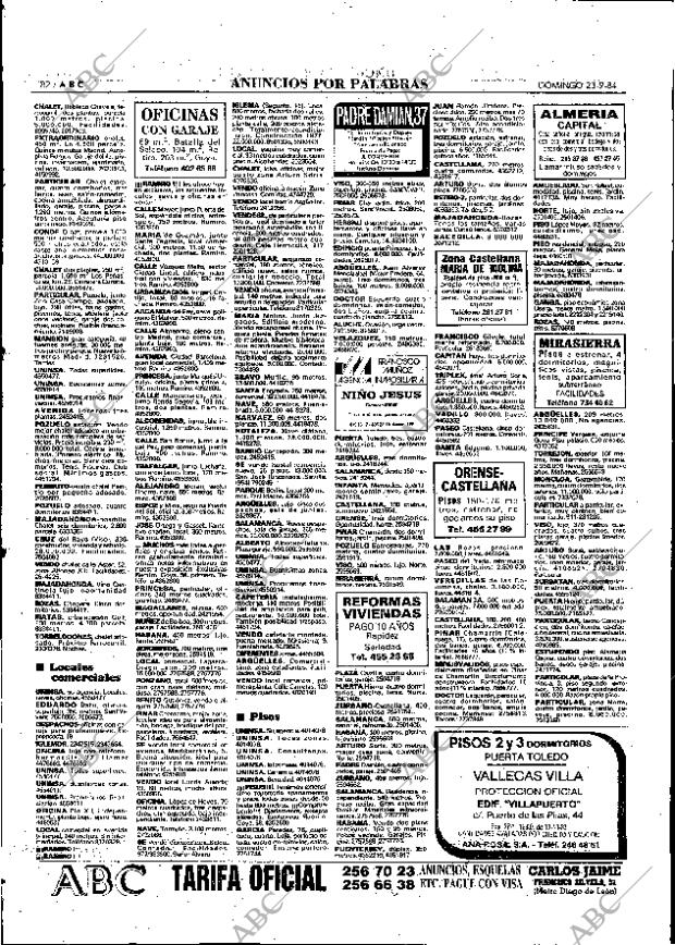 ABC MADRID 23-09-1984 página 82