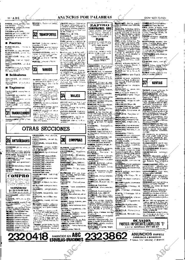 ABC MADRID 23-09-1984 página 88