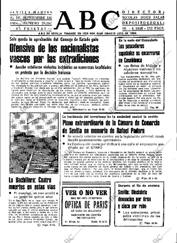 ABC SEVILLA 25-09-1984 página 21