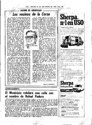 ABC SEVILLA 25-09-1984 página 45