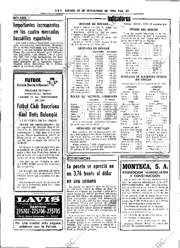 ABC SEVILLA 29-09-1984 página 34
