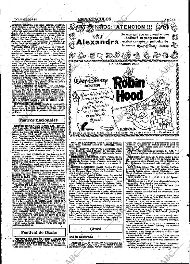 ABC MADRID 30-09-1984 página 81