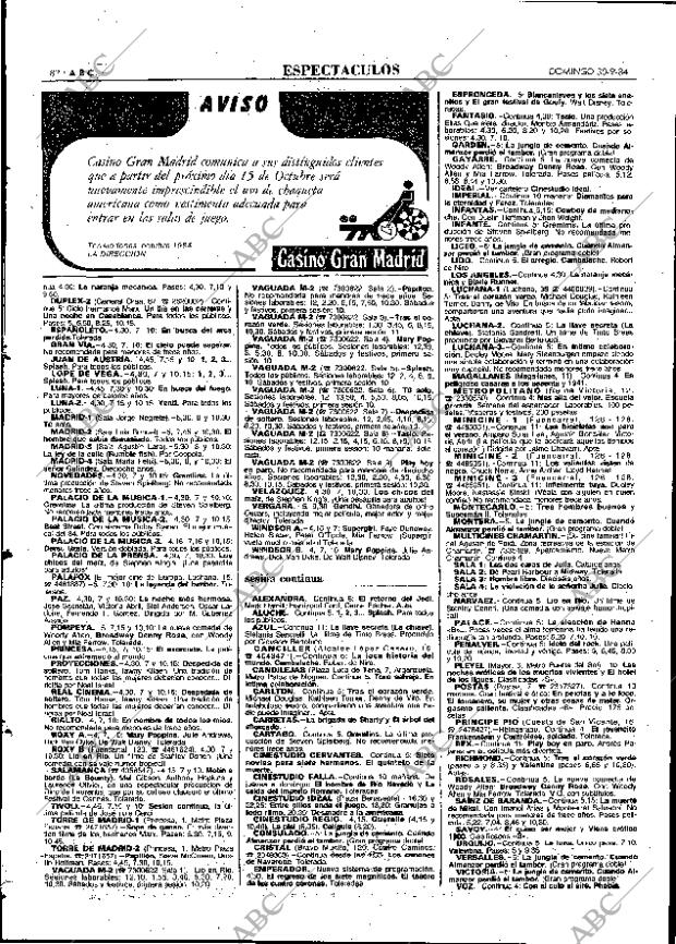 ABC MADRID 30-09-1984 página 82