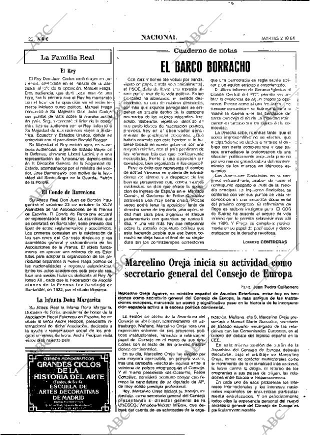 ABC MADRID 02-10-1984 página 22