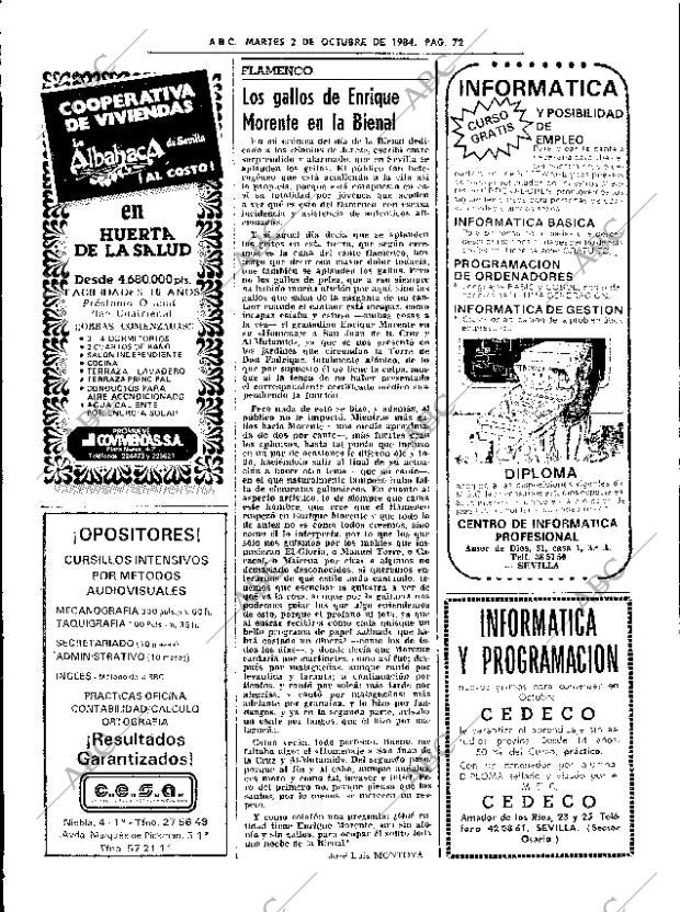 ABC SEVILLA 02-10-1984 página 72