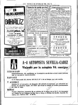 ABC SEVILLA 02-10-1984 página 74