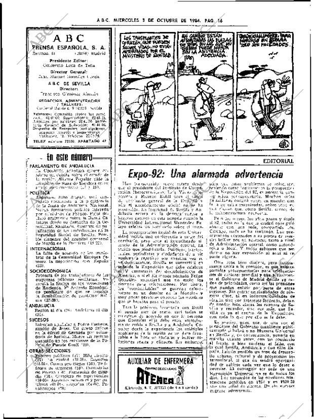 ABC SEVILLA 03-10-1984 página 16