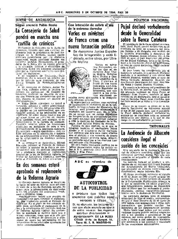 ABC SEVILLA 03-10-1984 página 20